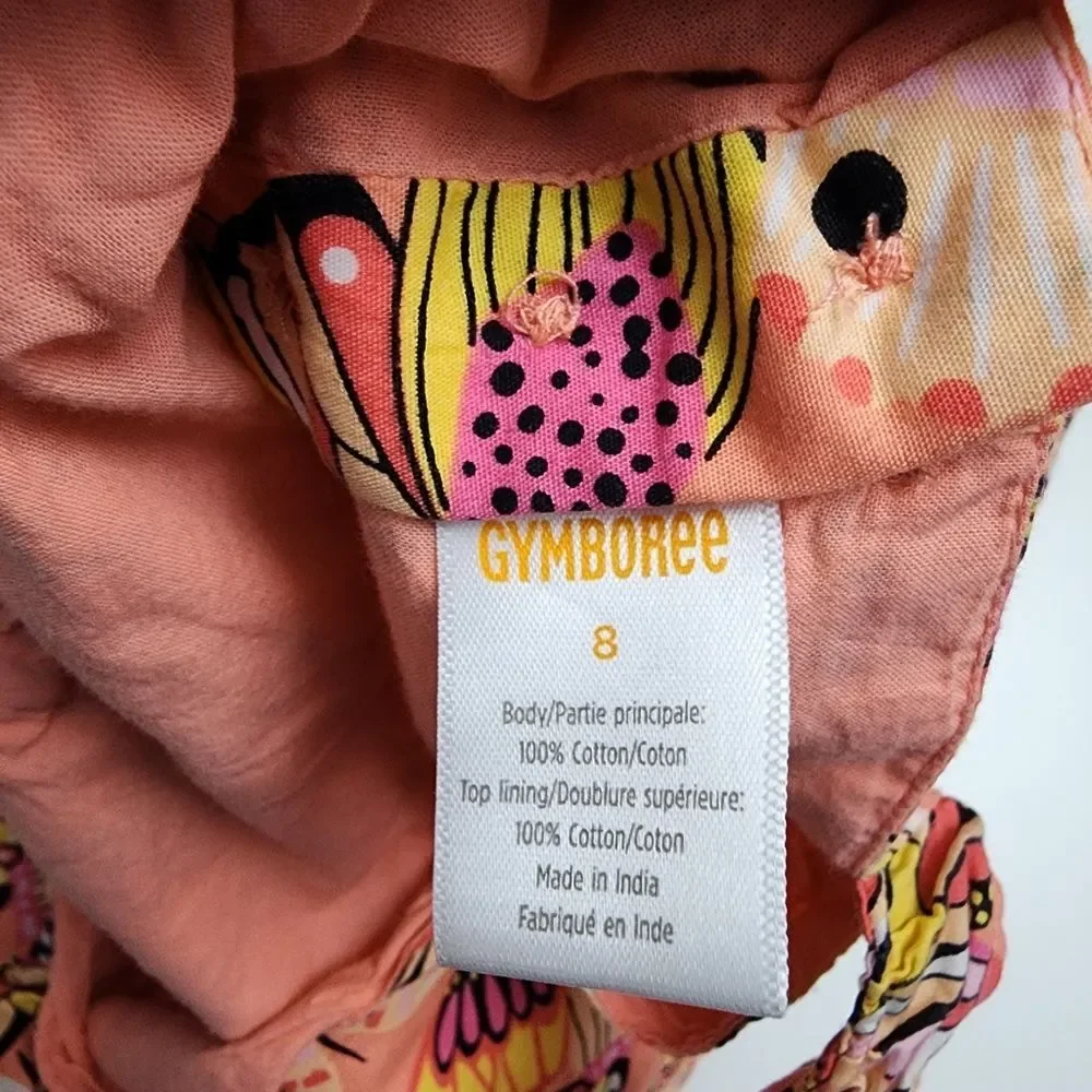 Gymboree Magical Monarch Butterfly Butterflies Orange Cotton Spring Dress Size 8